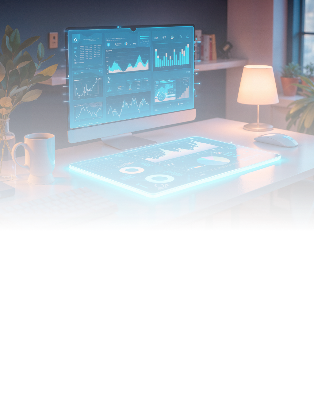 computer screen with multiple graphs for risk assessment