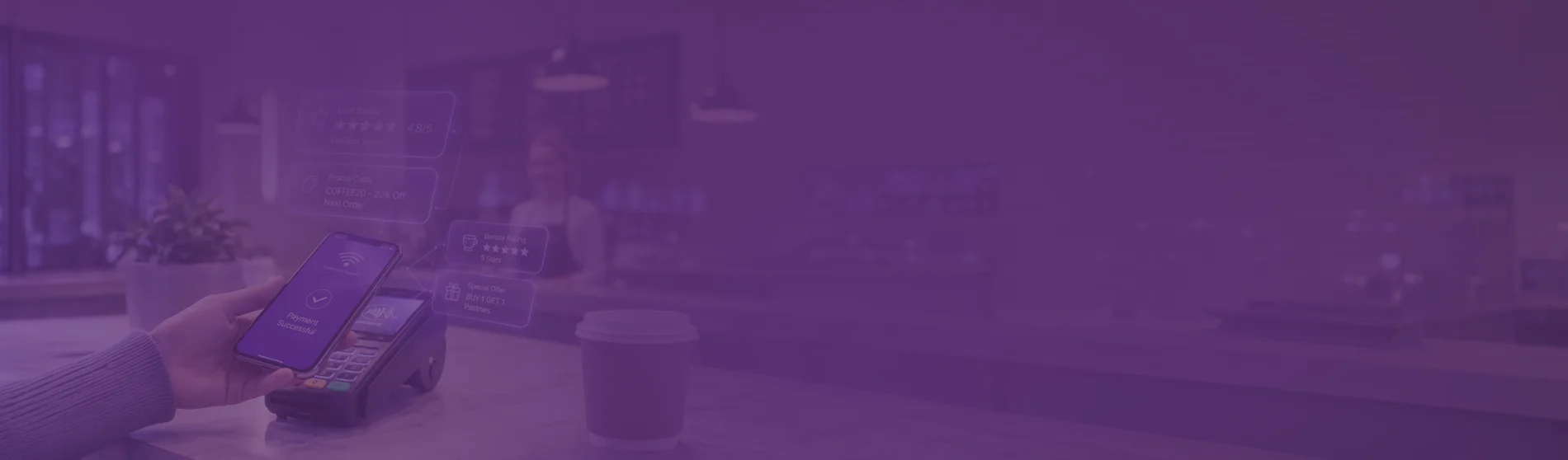 Contactless mobile payment with transaction enrichment data overlays