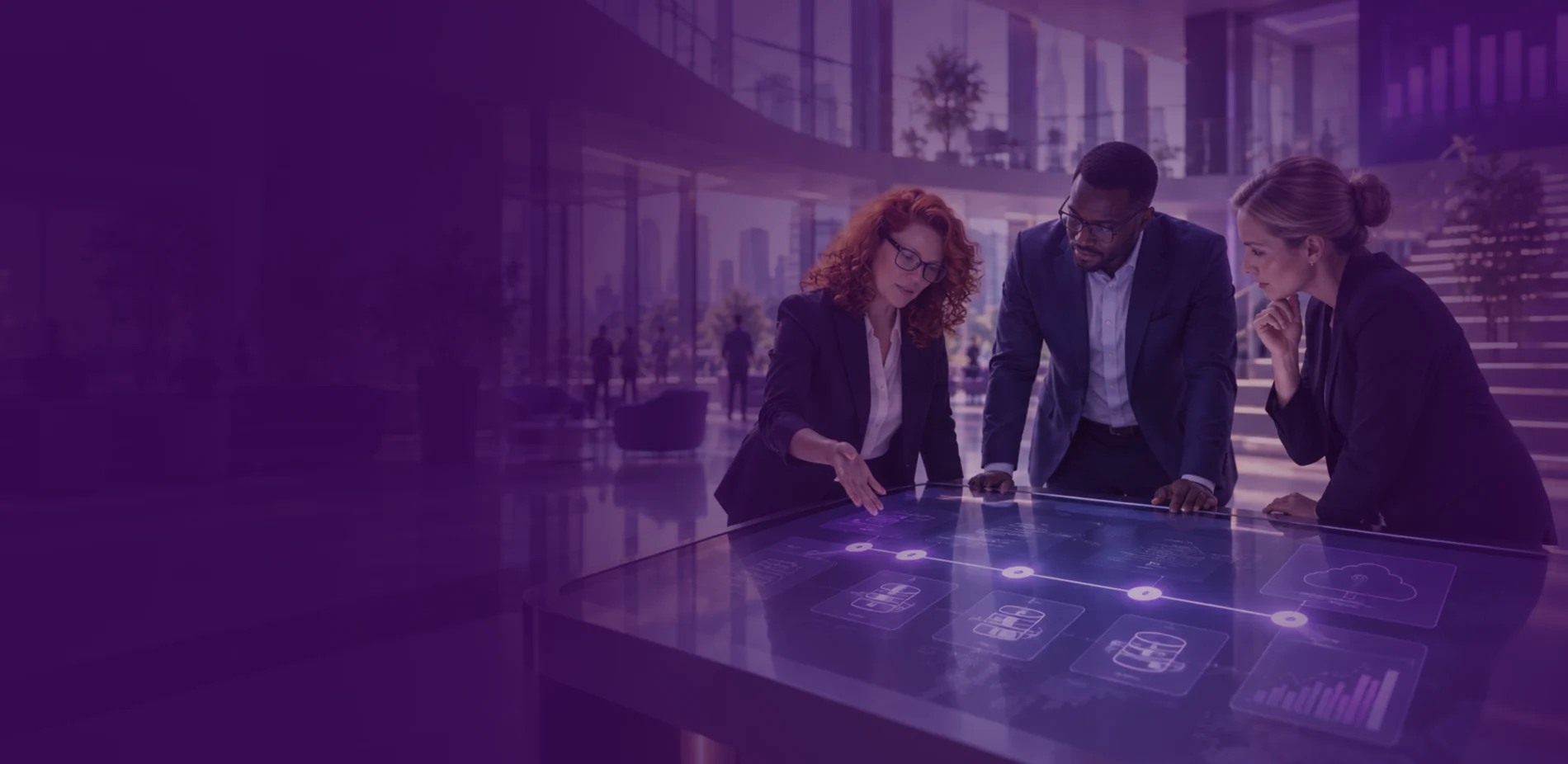 Banking team reviewing a phased core modernization strategy